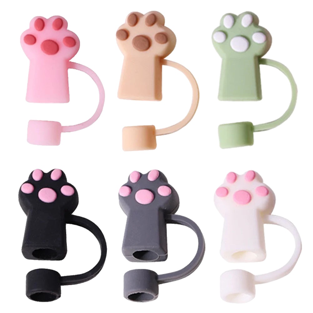 Silikonstrohhalm-hülle, Lustige Tierdesigns, Umweltfreundlich Und Wiederverwendbar, 6pcs Set E