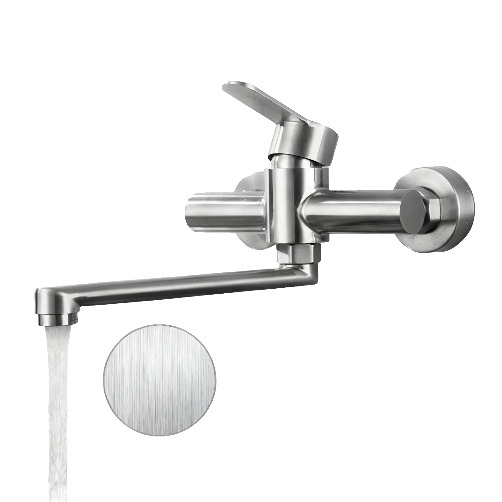 Küchenarmatur, 360° Drehbar, Einhebel, Edelstahl, Modernes Design, Maximale Durchflussrate 7,5 L/min
