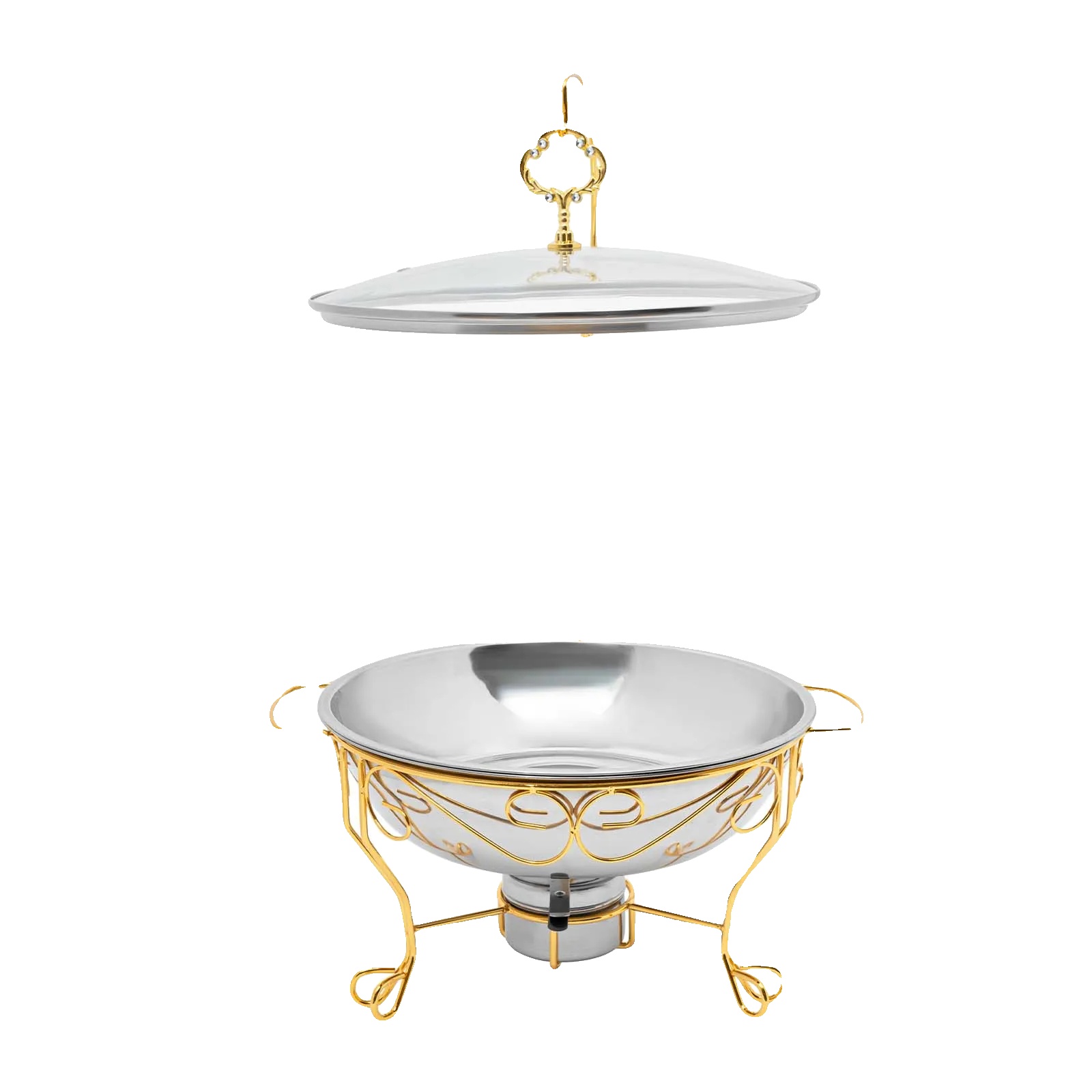 Chafing Dish, Modernes Design, 6l Kapazität, Silber