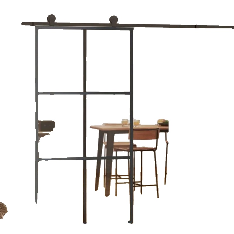 Schiebetür Aus Glas, 102x205cm, Esg-glas, Aluminiumrahmen, Einfache Installation, Max. Belastung 80kg