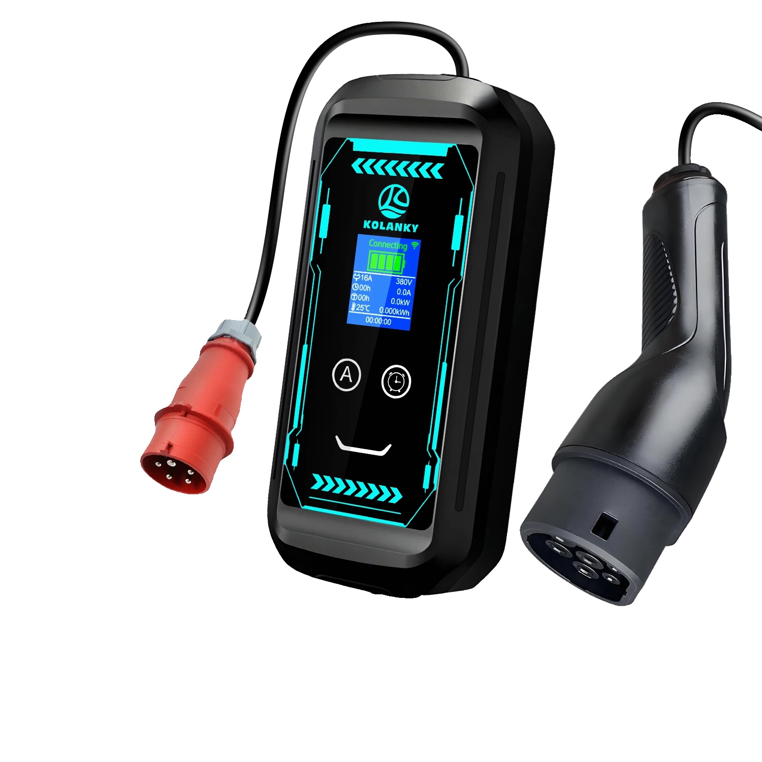 Tragbares Ev-ladegerät, 11 Kw Leistungsabgabe, Wifi-konnektivität, 11kw 7m App