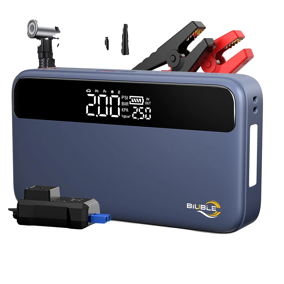 Starthilfe, Luftkompressor, Tragbares Design, 99,16wh 26800mah