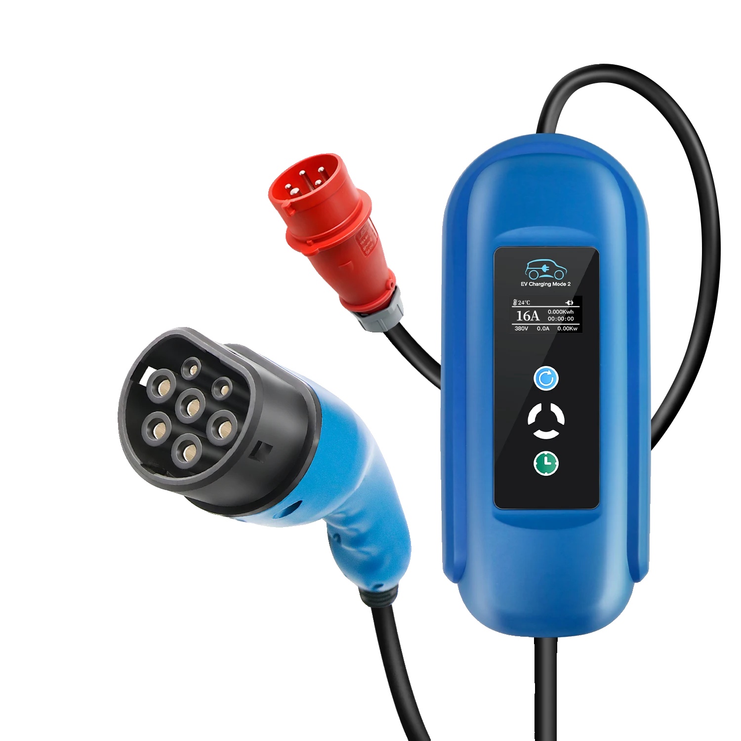 Ev-ladegerät, Typ 2 Anschluss, 5m Kabel Länge, Typ2 11kw 5m