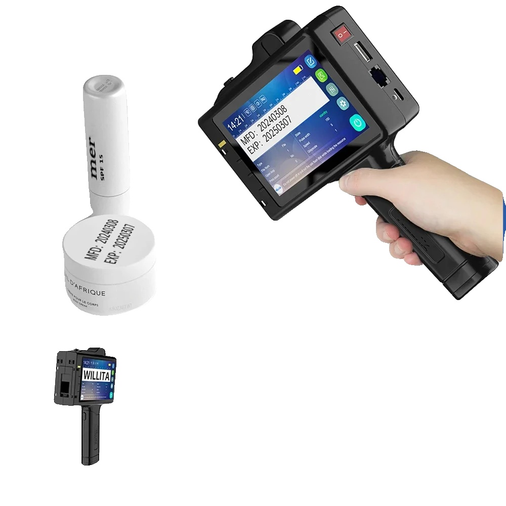 Handheld-tintenstrahldrucker, Tragbare Kennzeichnungsmaschine, Vielseitige Druckfähigkeit, Drucker Mit 2 Tinten