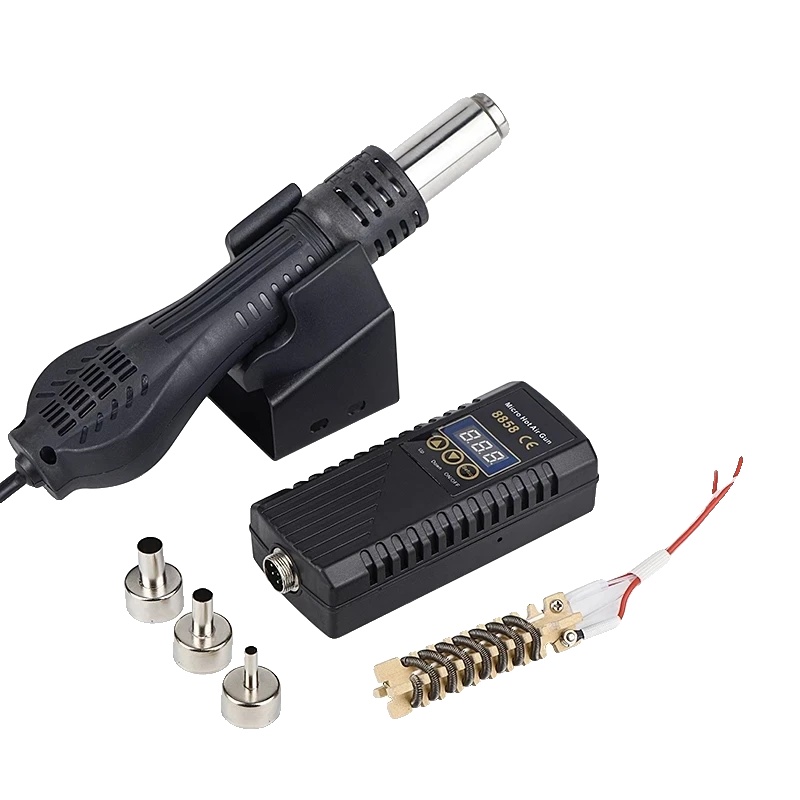Heißluftgebläse, Tragbares Design, Einstellbare Temperaturregelung, 8858 Kit2, 220v Eu Stecker