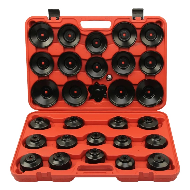 Ölfilter-schlüsselset, 31 Teile, Abmessungen 66 Mm Bis 77 Mm, Kompatibilität Mit Mehreren Fahrzeugen, Langlebiges Stahlmaterial, Für Einfache