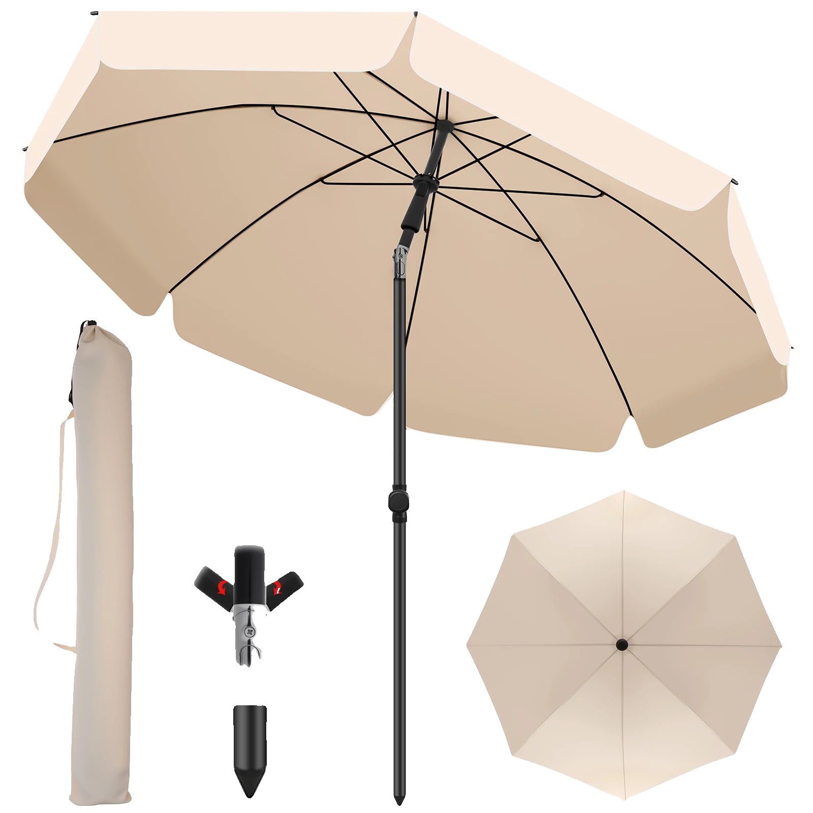 Sonnenschirm, Uv-schutz, Windstabilität, Brücke