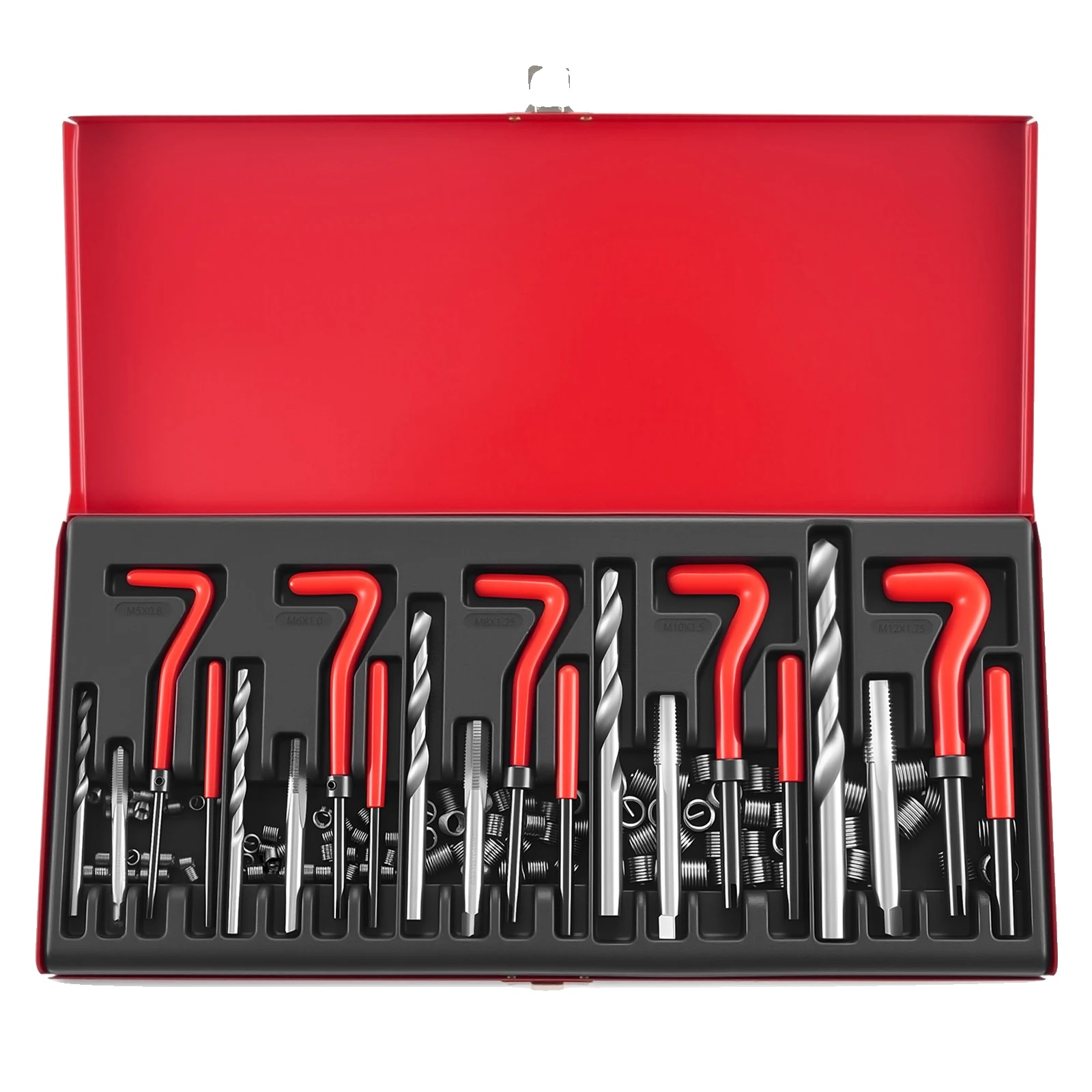 Gewindereparaturset, 131 Teile, Einschließlich Schneidwerkzeuge, 131pcs Gewinde Helicoil Reparaturset