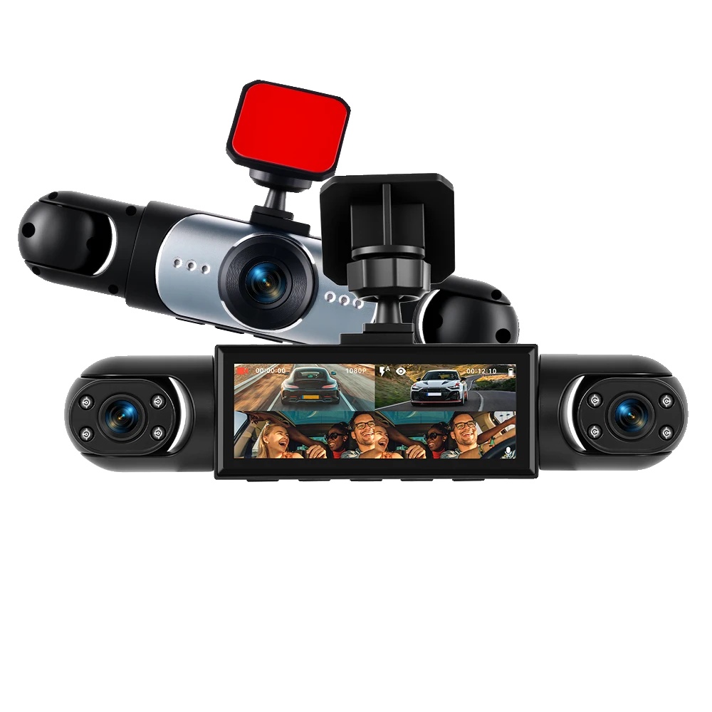 Dashcam, 360-grad-ansicht, 1080p Hd-aufnahme, 4 Objektiv Auto Dvr, 64g