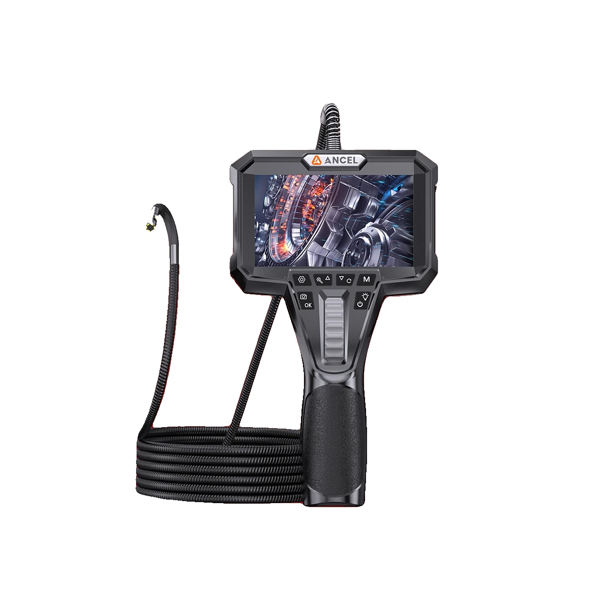 Endoskop, 6,5 Mm Linse, 1,6 M Kabel, 4,3-zoll Ips Lcd, 5000 Lux Frontkamera, 8000 Lux Seitenkamera