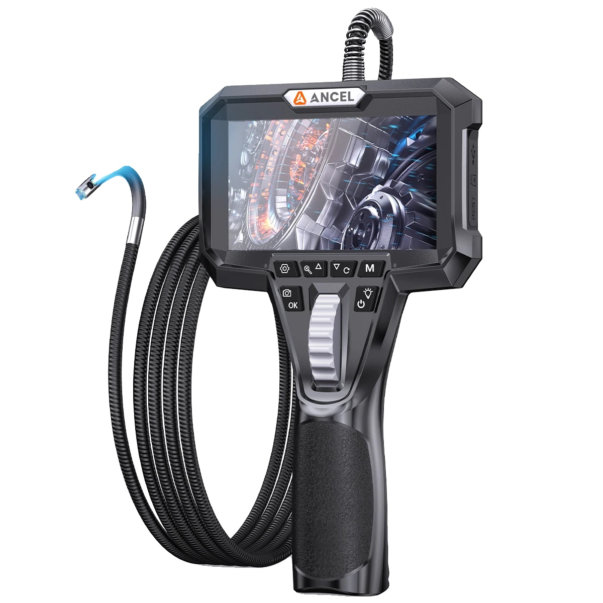 Artikulierende Endoskopkamera, 6,5 Mm Objektivdurchmesser, Dual-kamera-display, 15 Mm-100 Mm Schärfentiefe, 70° Sichtfeld, Ce-zertifiziert