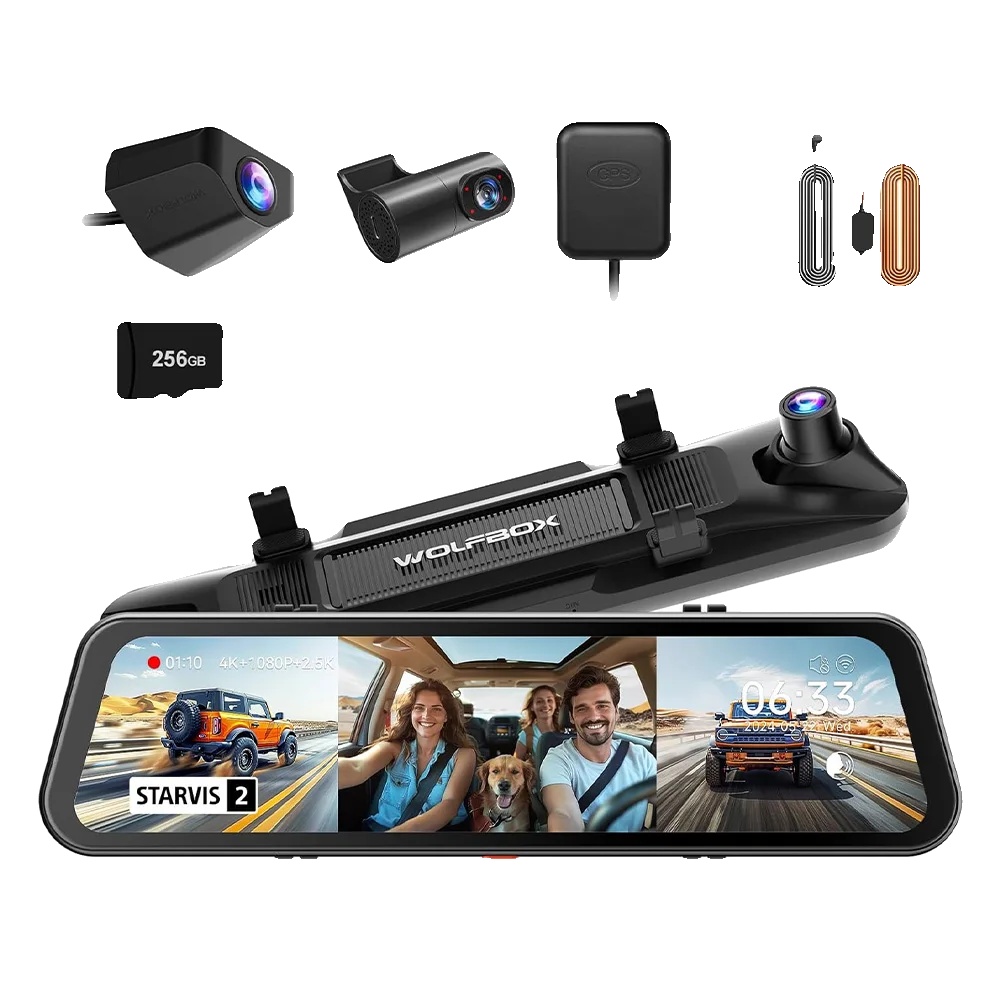 Dashcam, 4k Auflösung, Nachtsicht, Mit Hardwire-kit, Kostenlos 256g Tf-a