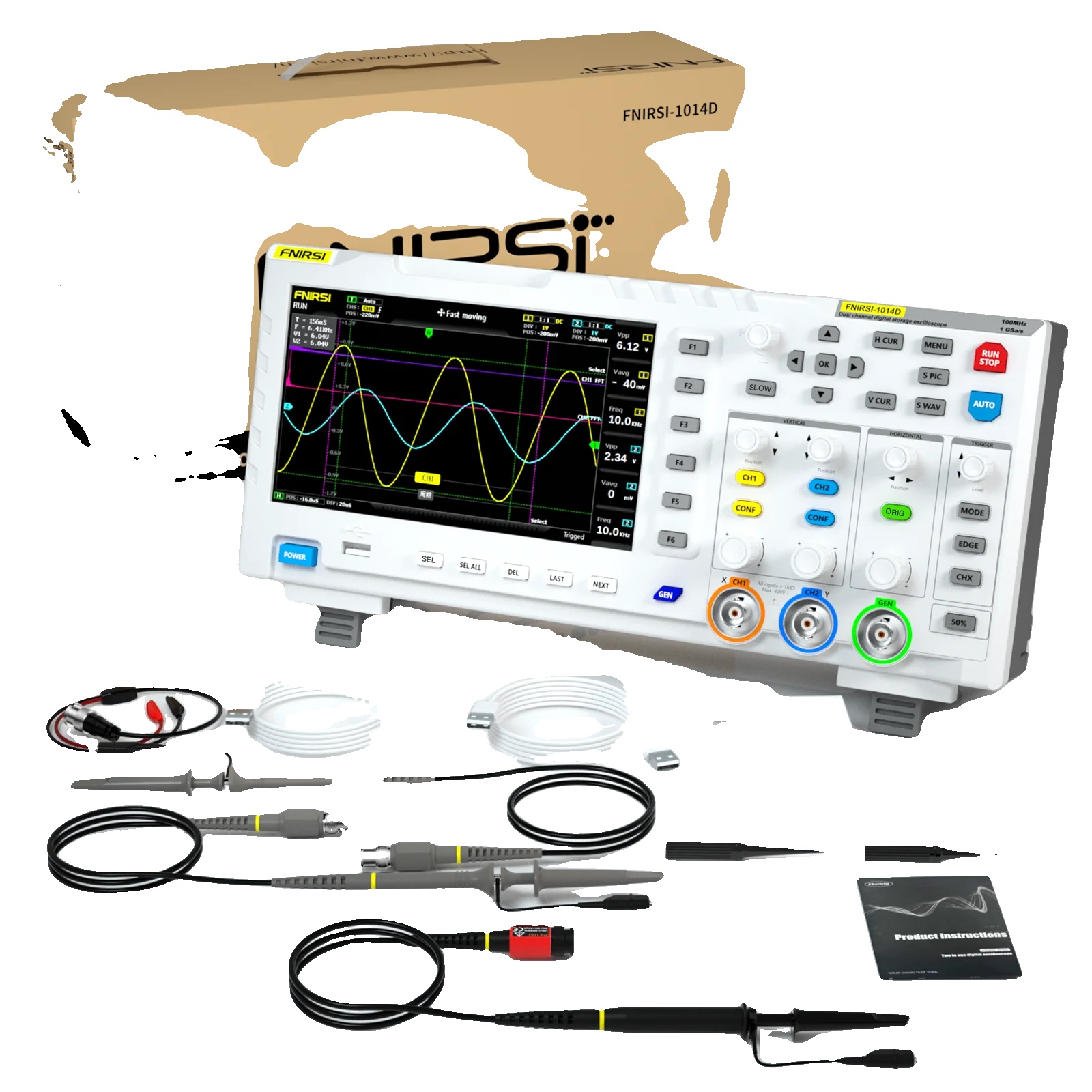 Digitales Oszilloskop, Dual-channel, 1 Gsa/s Abtastrate, Fügen Sie Die P4100-sonde Hinzu