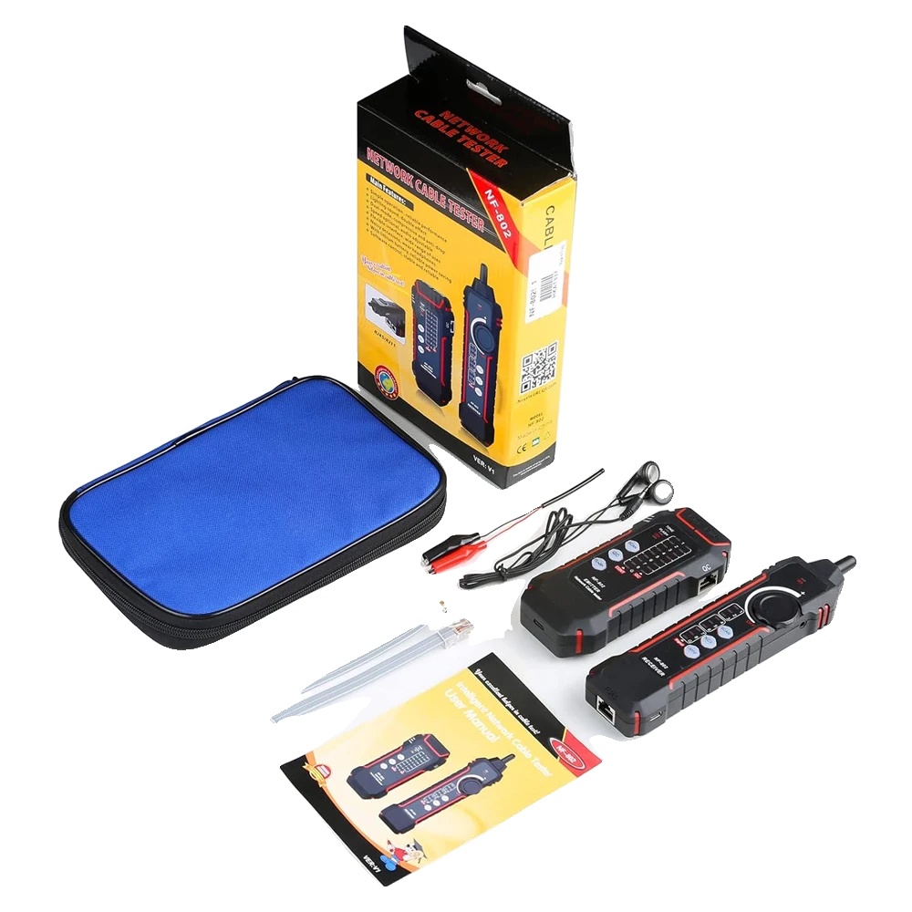 Netzwerkkabeltester, Durchgangs- Und Port-blinkfunktion, Rj11/rj45-kompatibilität, Nf-802