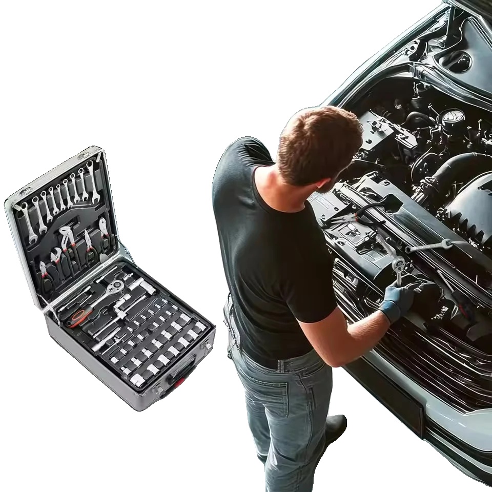 Mechanisches Werkzeugset, 799 Teile, Tragbare Rollwerkzeugkiste, 799 Stück Set