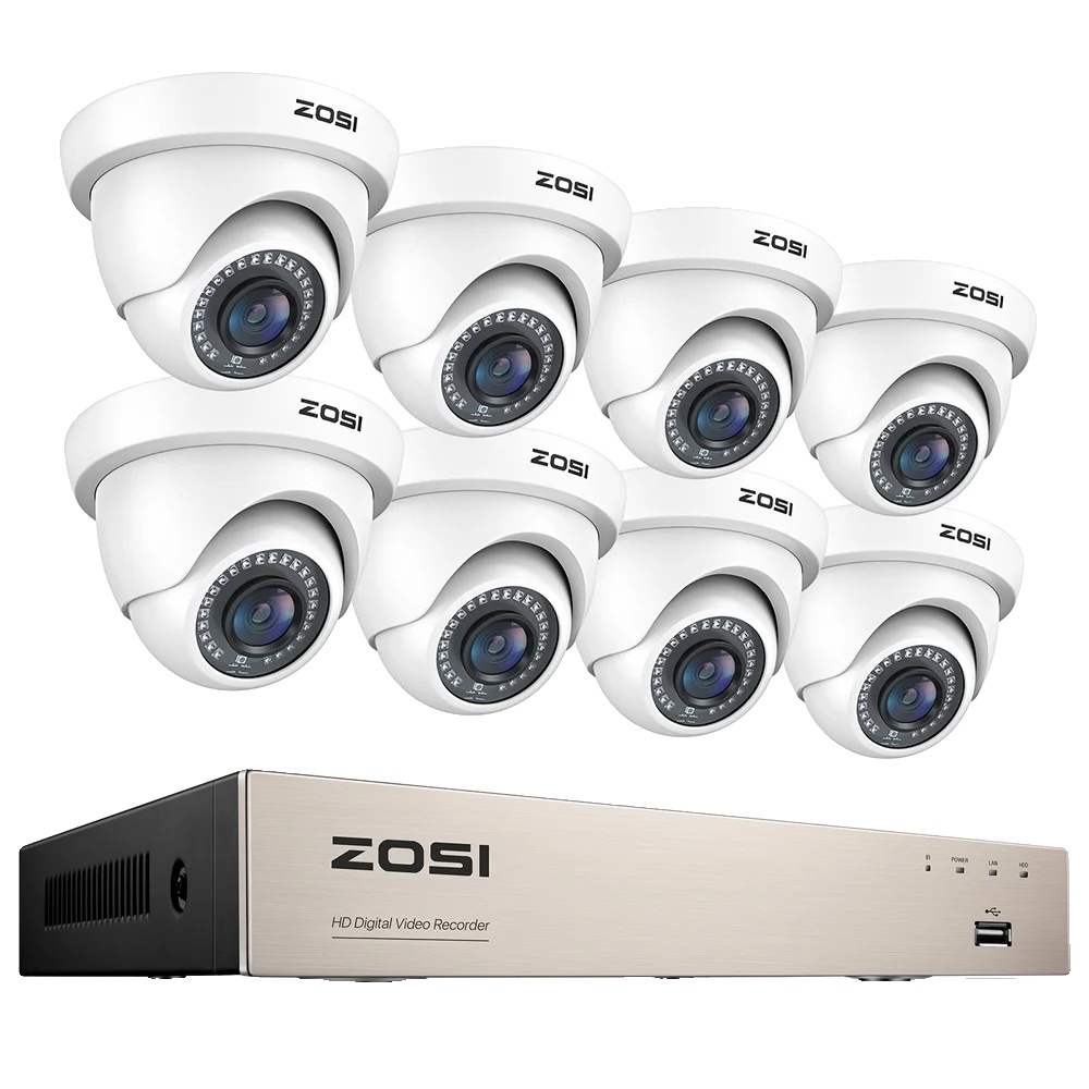 Cctv-system, 8-kamera-setup, 1080p Auflösung, 8 Kameras-a, 1t
