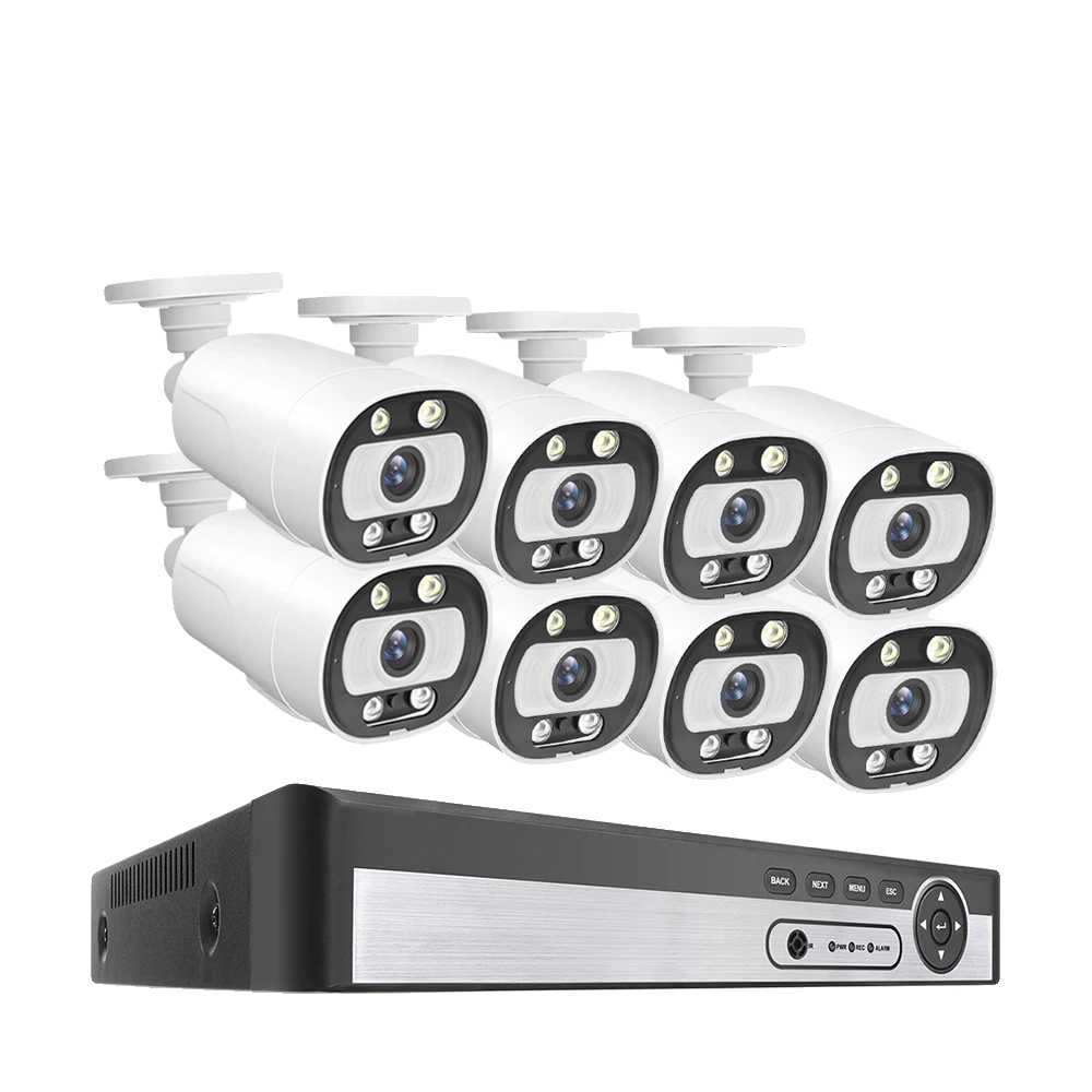 Sicherheitskamerasystem, 8 Kanäle, Ki-menschenerkennung, 8ch Nvr 8pcs Cam 5mp, Keine Eingebaute Hdd