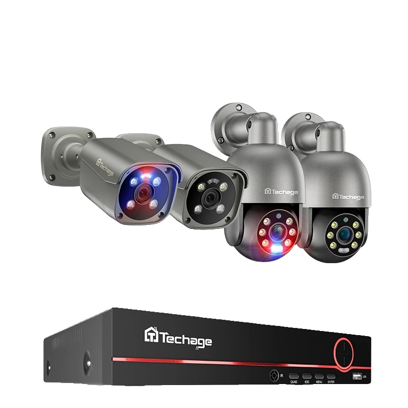 Überwachungssystem, 8 Kanäle, Zwei-wege-audio, 8ch Nvr 4 Kamera, Keine, Eu-stecker