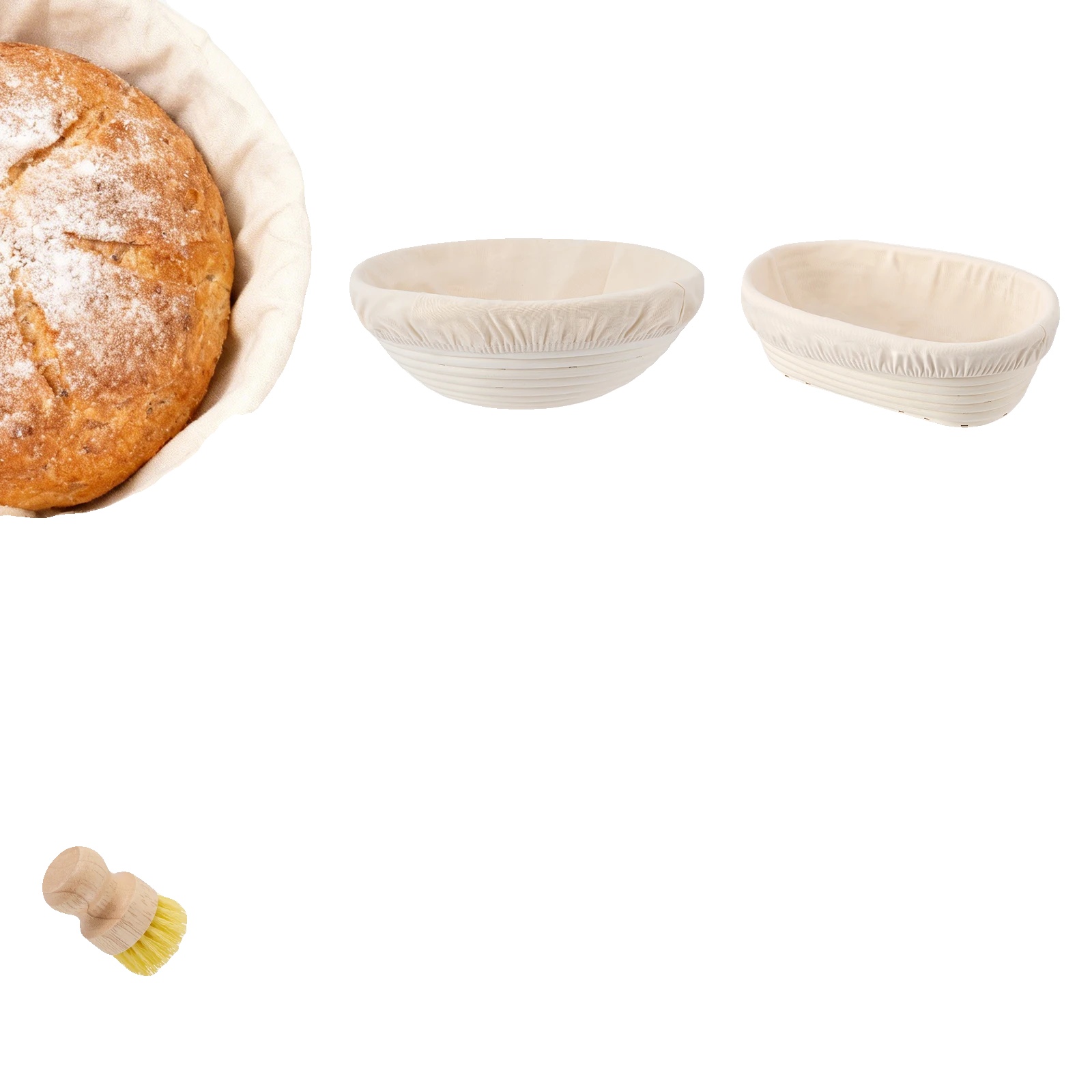 Sauerteig-starter-set, Einschließlich Gärkorb, 900ml Glas, Rosa