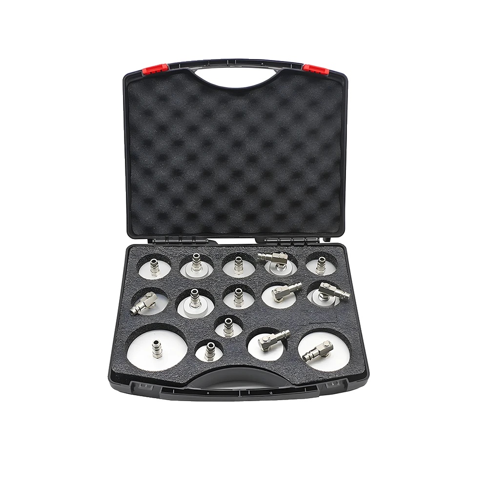 Bremsenentlüftungsadapter-set, 15-teiliges Kit, Hohe Genauigkeit, Schwarz
