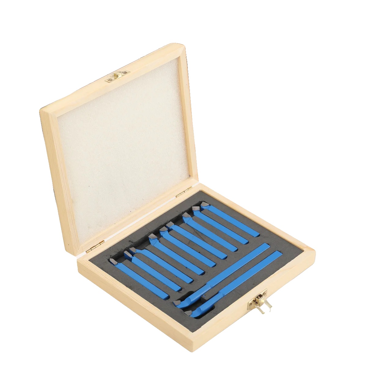 Hartmetall-drehmeißel-set, 11 Teile, 8 X 8 Mm Griff, 80 Mm Kurze Länge, 125 Mm Lange Länge, Hochlegierter Kohlenstoffstahl