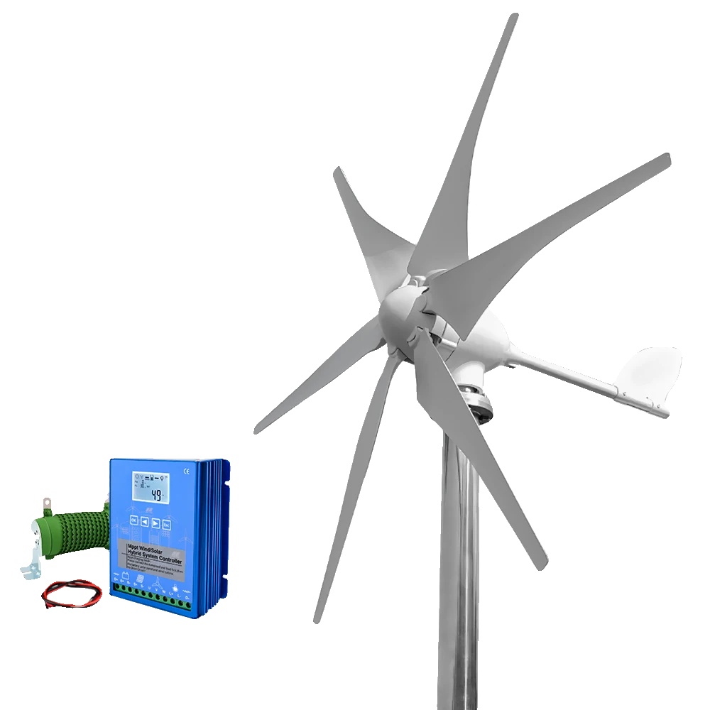 Windkraftgenerator, 3000w Ausgang, Mehrspannungs-kompatibilität, Lcd Hybridsteuerung-a, 3000w-c, 48v-a
