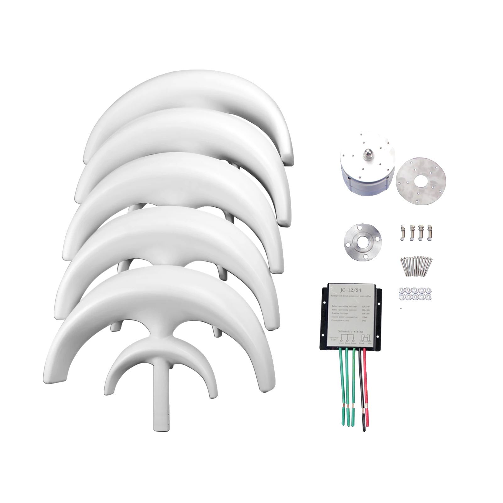 Windkraftgenerator, 5-blatt-design, Vielseitige Anwendungen, Weiss