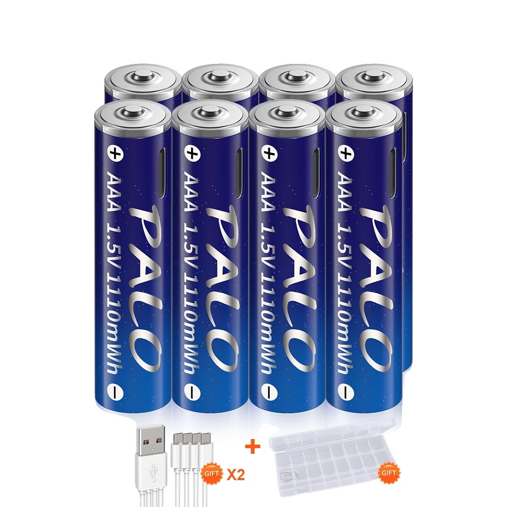 Wiederaufladbare Lithium-ionen-batterie, 1110 Mwh Kapazität, Micro-usb-ladung, 8stück Batterie