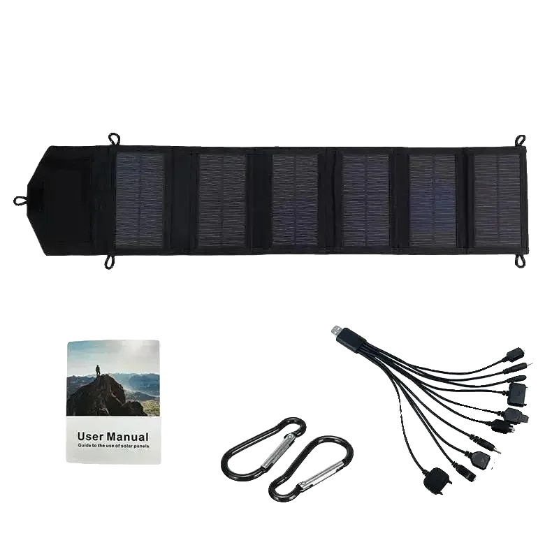 Solarpanel, Tragbares Design, Schnelle Ladefähigkeit, 6-fach Solarpanel