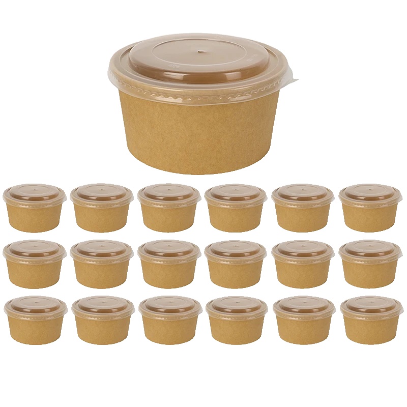 Einweg-papier-schalen, Umweltfreundlich, Auslaufsichere Konstruktion, 1000ml, 30stück