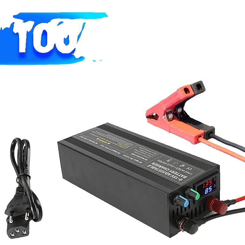 Hochleistungs-batterieladegerät, Einstellbarer Strom 0-100a, Lcd-smart-display, Ct100a Mit Clip, Nan, Nan, Nan