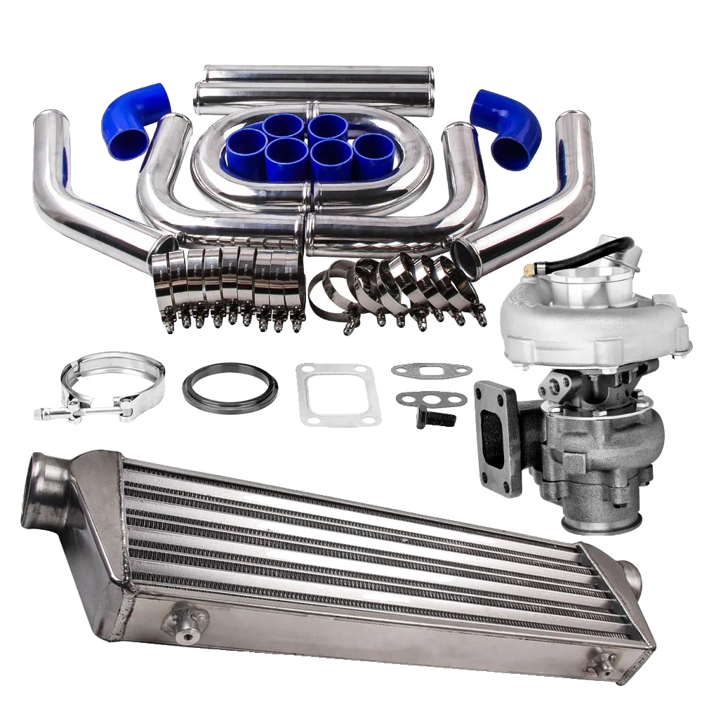 T04e Turboladersystem, Interne Wastegate, 1,5-2,5l Motorenkompatibilität, 56 Cm Länge, Bis Zu 420 Ps, Universelles Aluminium-intercooler-rohr