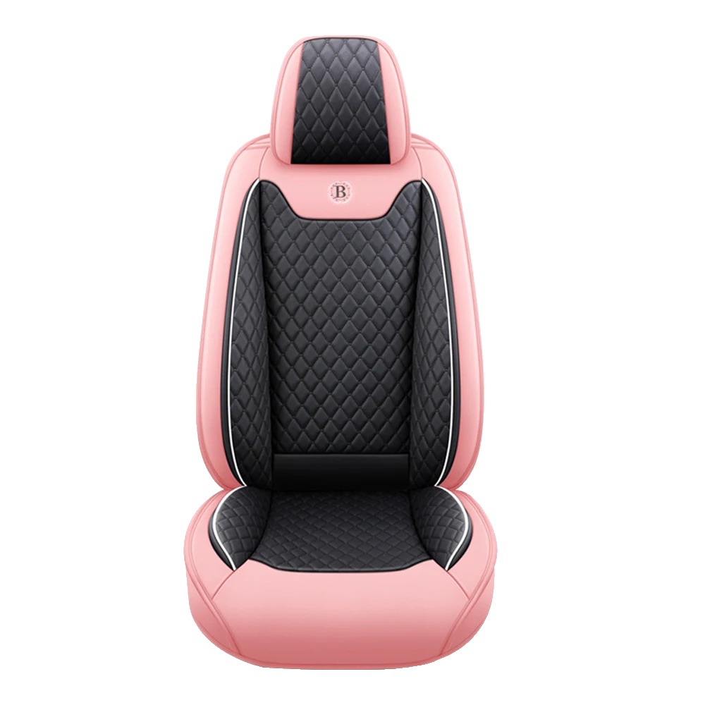 Autositzbezug, Wasserdichtes Pu-leder, Universelle Passform, Schwarz Und Pink