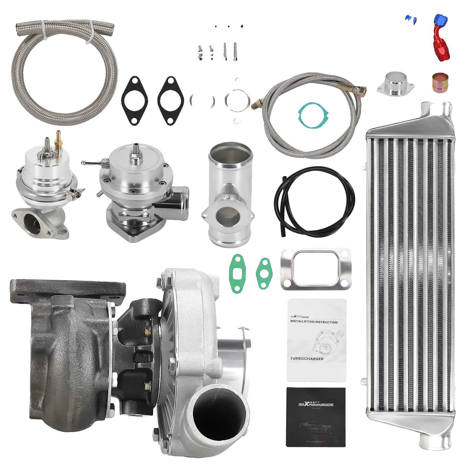 Turbolader-kit, 1,5l-3,0l Motor-kompatibilität, Bis Zu 400 Ps Leistung, Nassschwimmlager, Komplettes Installationskit