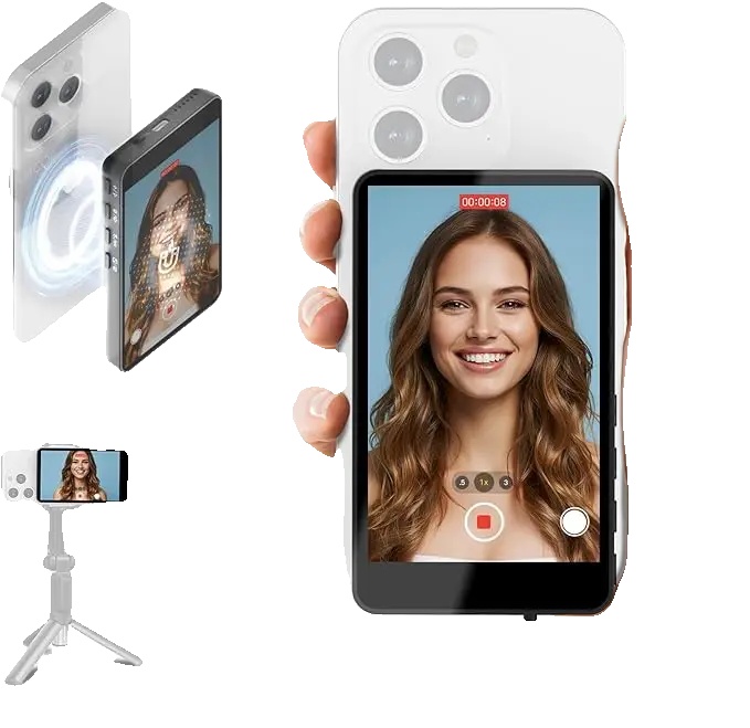 Selfie-monitor, Eingebauter Lautsprecher, Drahtlose Konnektivität, Schwarz