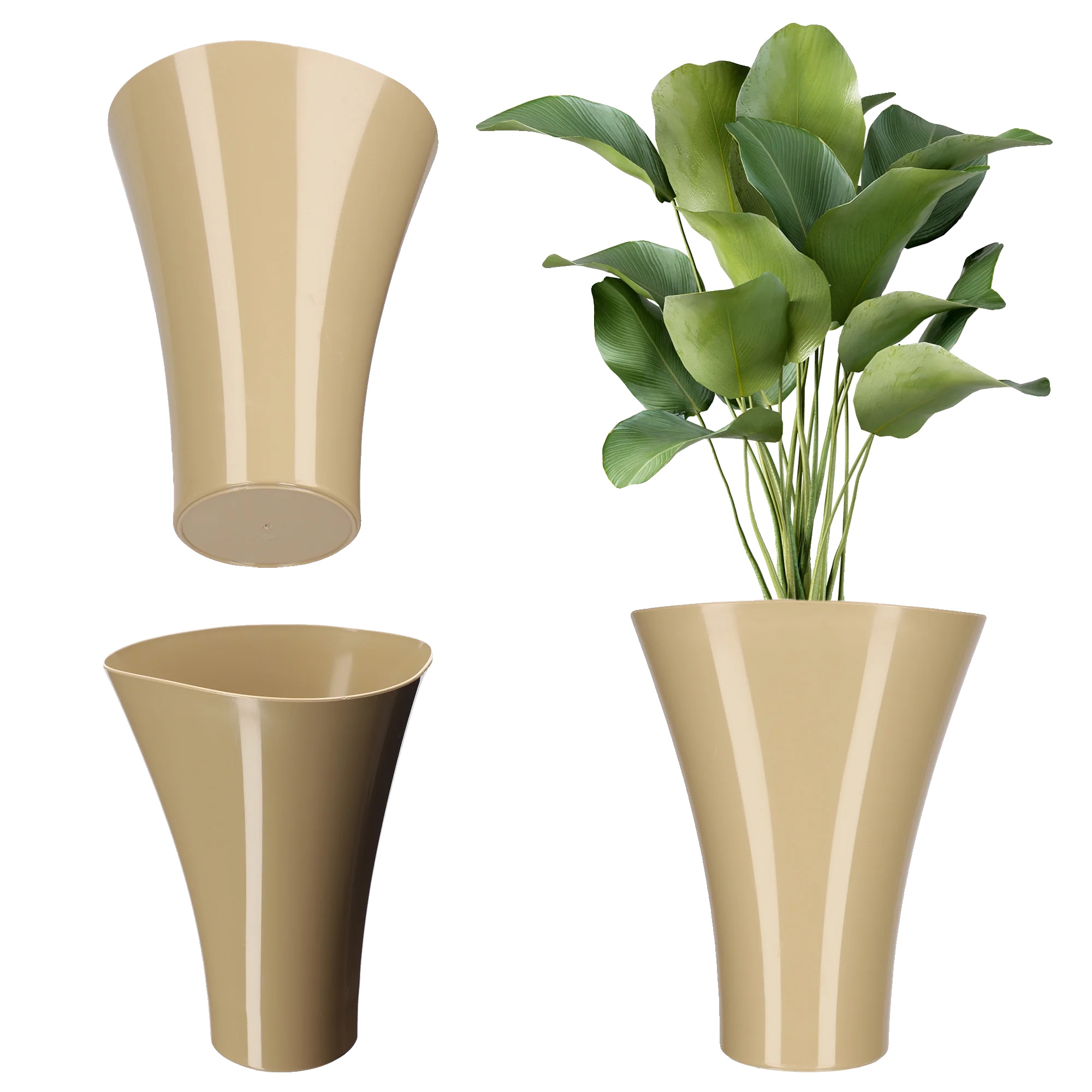 Blumentopfdeckel, Elegantes Design, Vielseitige Kompatibilität, Dunkelkhaki, Mittel-c