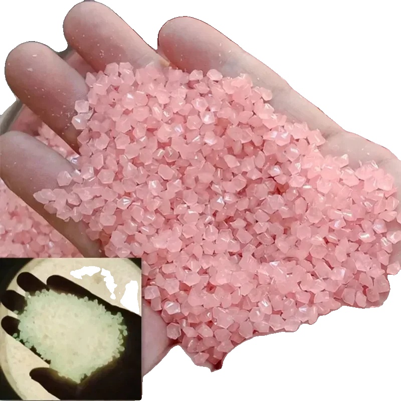 Leuchtende Kieselsteine, Außendekoration, Aquarienverbesserung, Orange Rot, 2000pcs-3-5mm