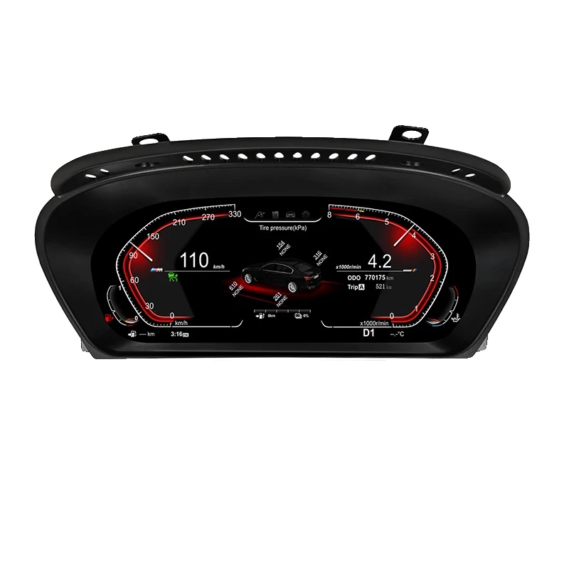 Digitales Armaturenbrett, 12,3 Zoll Display, Kompatibel Mit Bmw 5er Reihe E60-e61, Schwarz