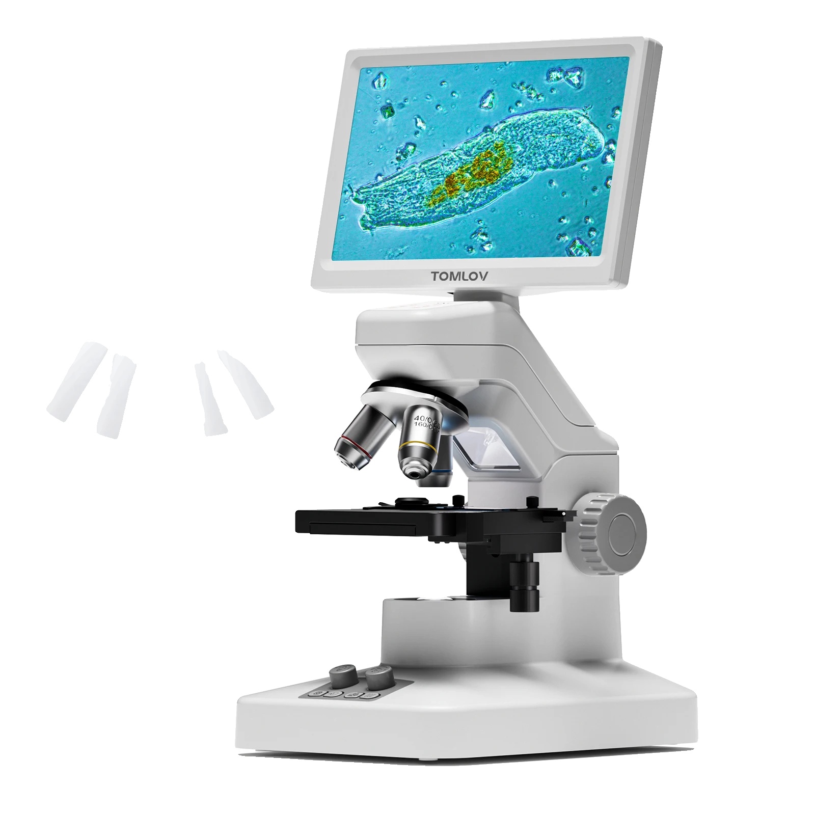 Optisches Mikroskop, 7-zoll-display, 500x - 1200x Vergrößerung, Kompatibel Mit Android Und Ios, Doppel-layer-tisch, Ce-zertifiziert