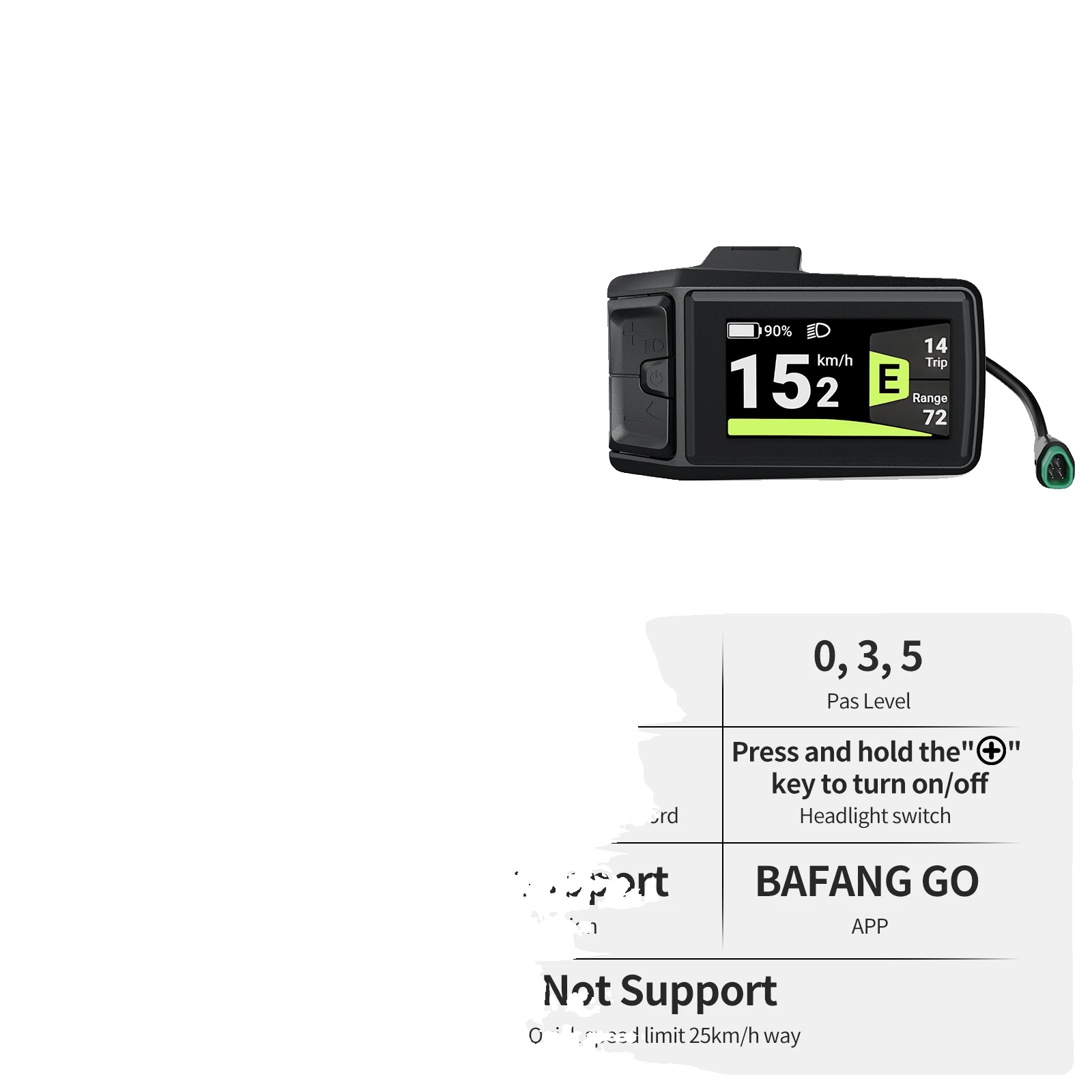 Anzeige, 1,9" Tft, Ipx7 Schutz, Dpc080 (für Can-protokoll)