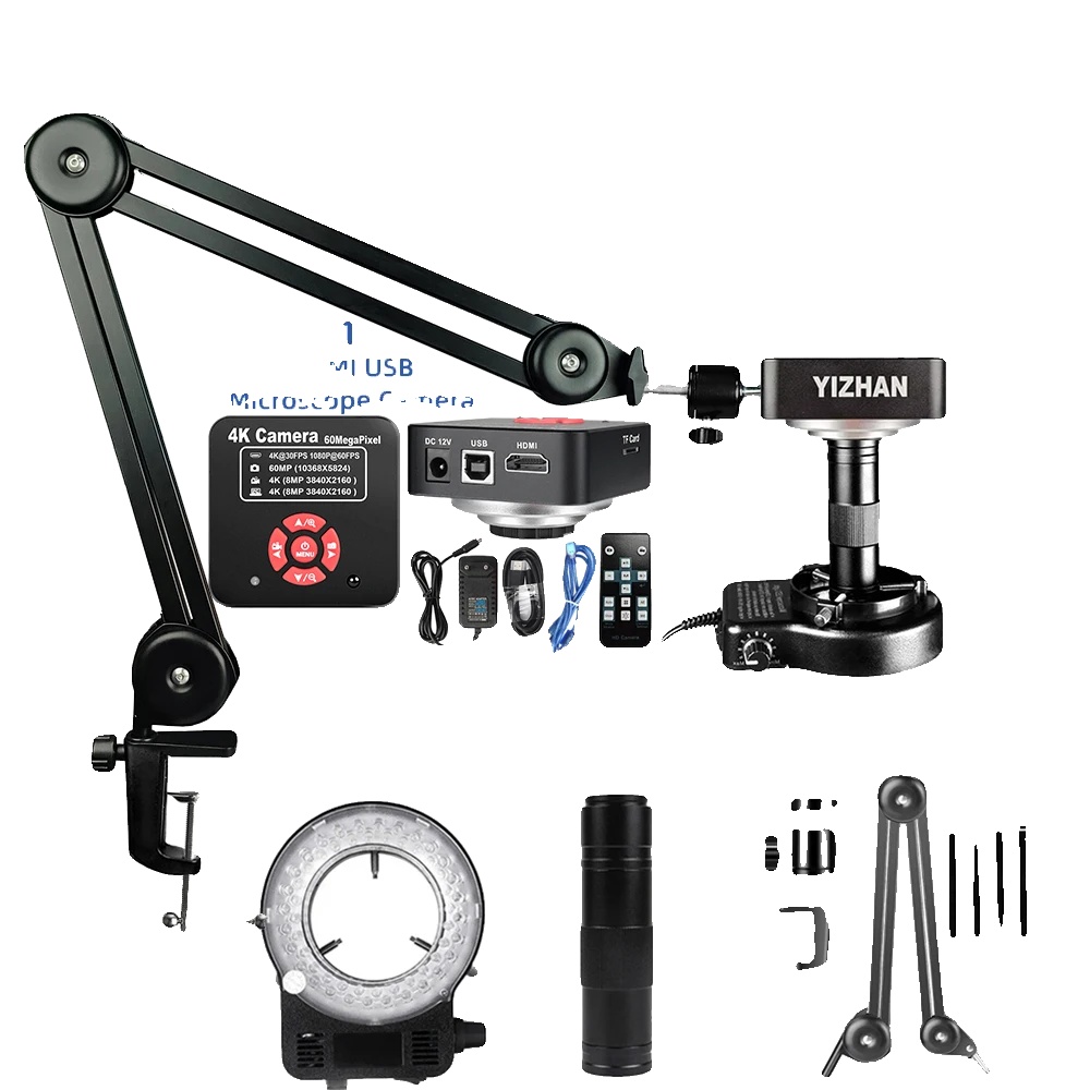 Digitalmikroskop, 4k-video, Hochauflösende Ausgabe, 4k 60mp Kit-a, 0-150x-c