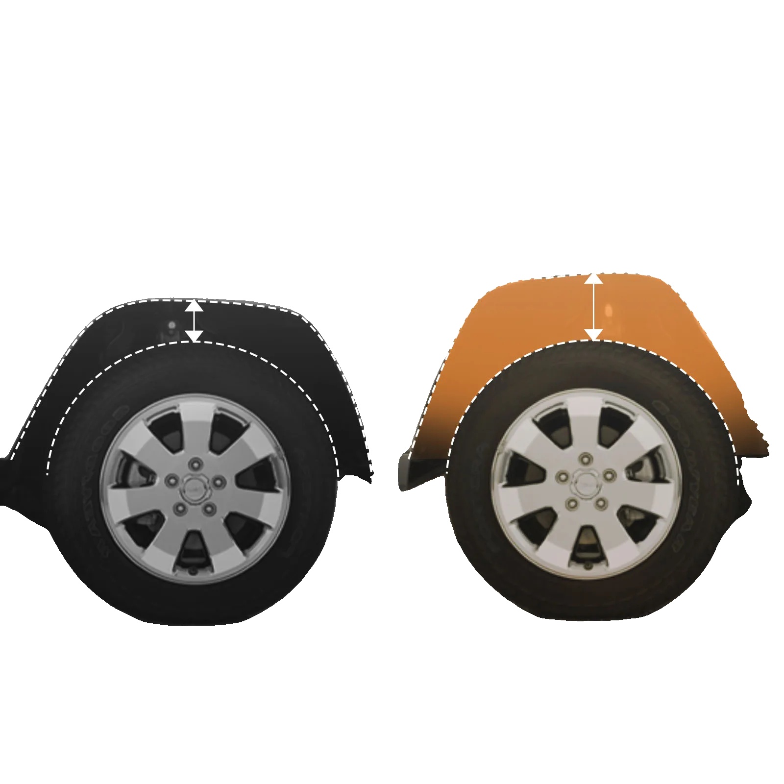 Lift Kit, 2,5 Zoll Hebehöhe, Hochwertiger Stahl, Unterstützt Bis Zu 1000 Lbs, Jeep Liberty Kompatibel, Verbesserte Fahrwerksleistung
