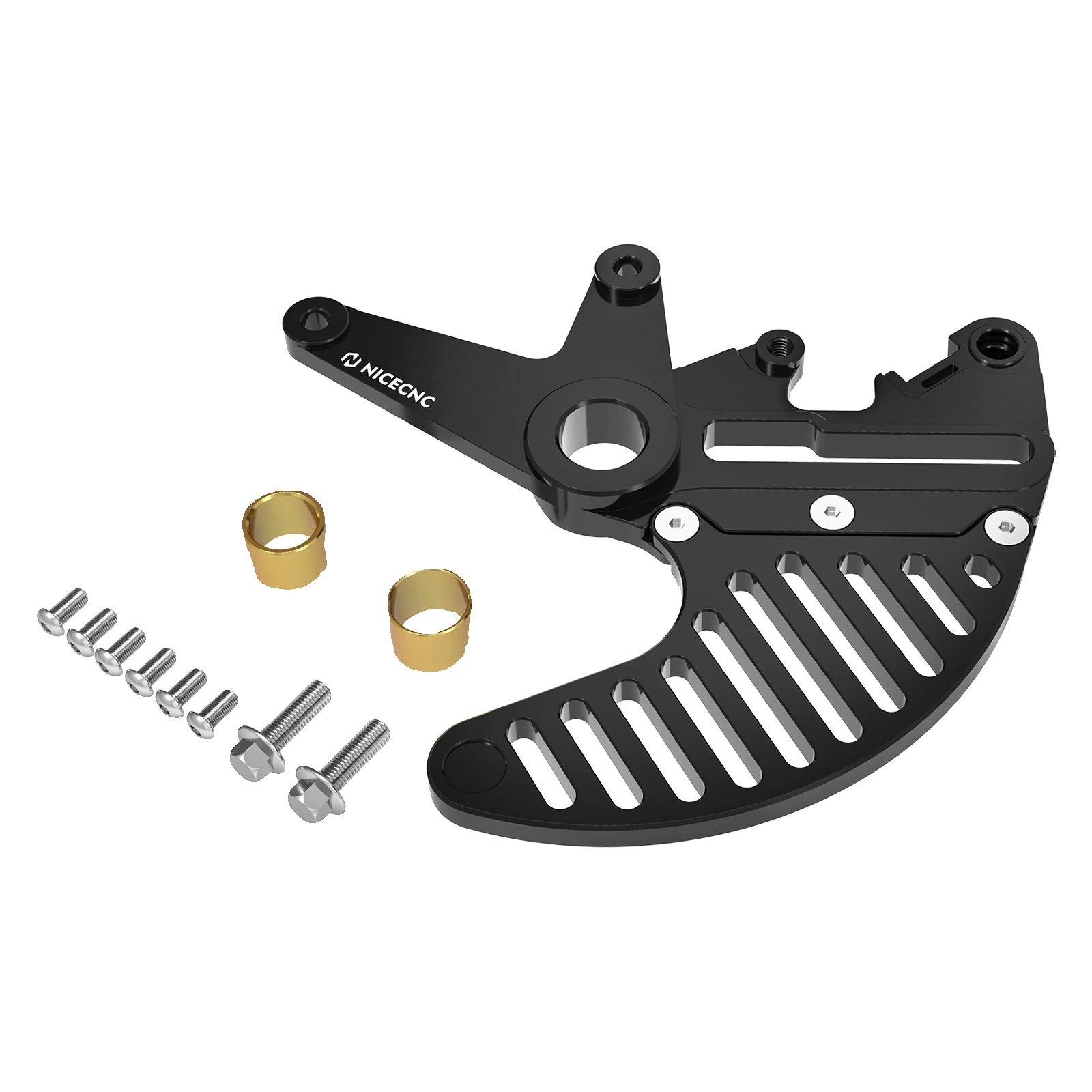Bremssattelträger, Dual-sattel-kompatibilität, Aluminium-schutz, Schwarz