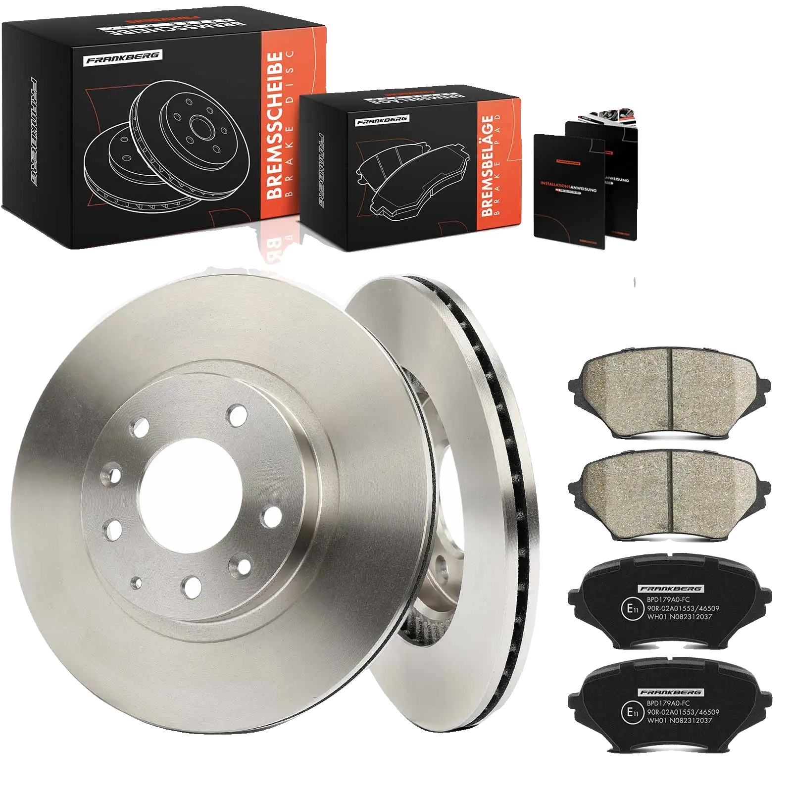 Bremsscheiben, 4 Vorderbremsbeläge, Kompatibel Mit Mazda Mx-5 Iii Nc, Weniger Metallmaterial, Hohe Haltbarkeit, Getestet Nach Automobilstandards