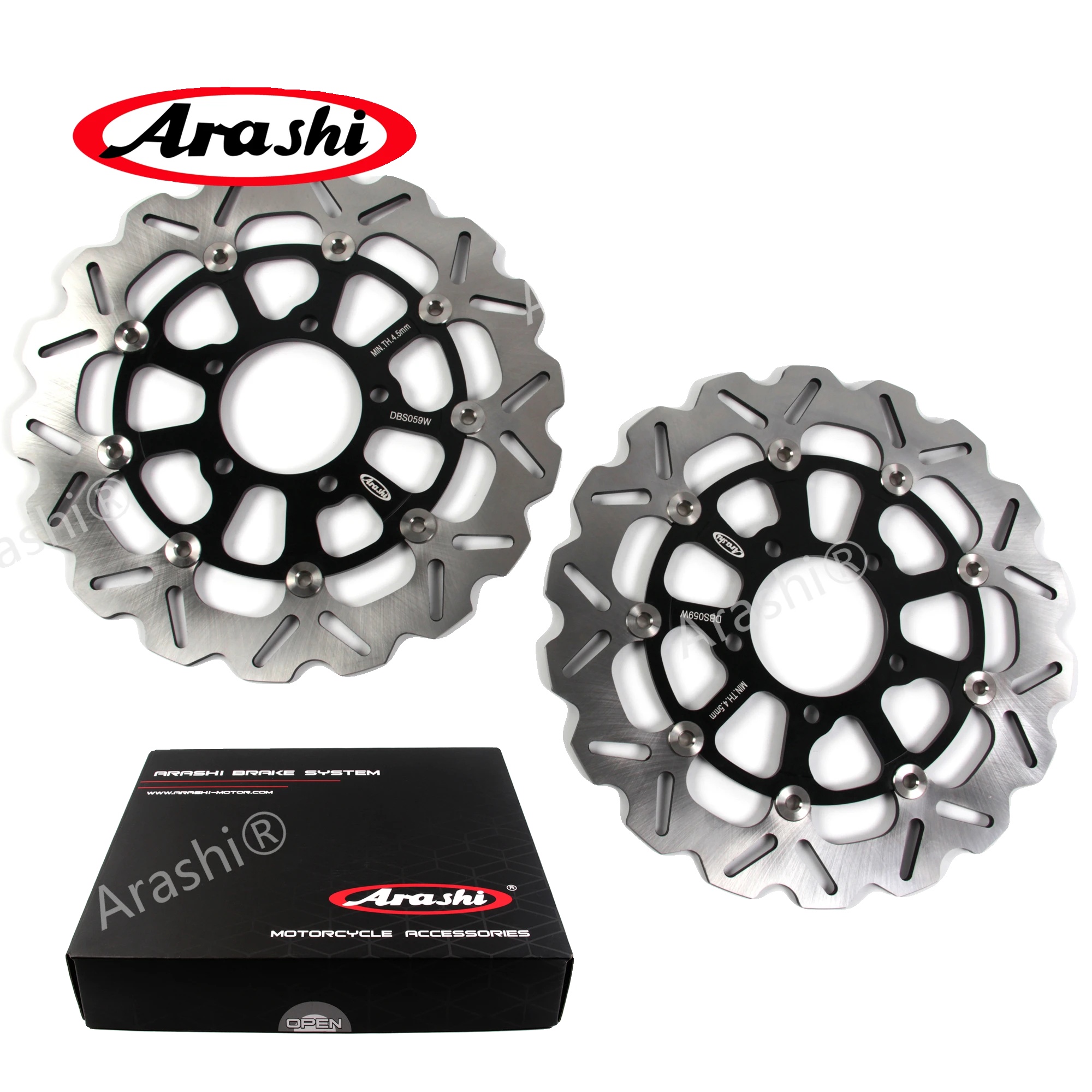 Bremsscheibe Rotor, Cnc Schwebendes Design, Langlebige Konstruktion, 2 Stück Schwarz