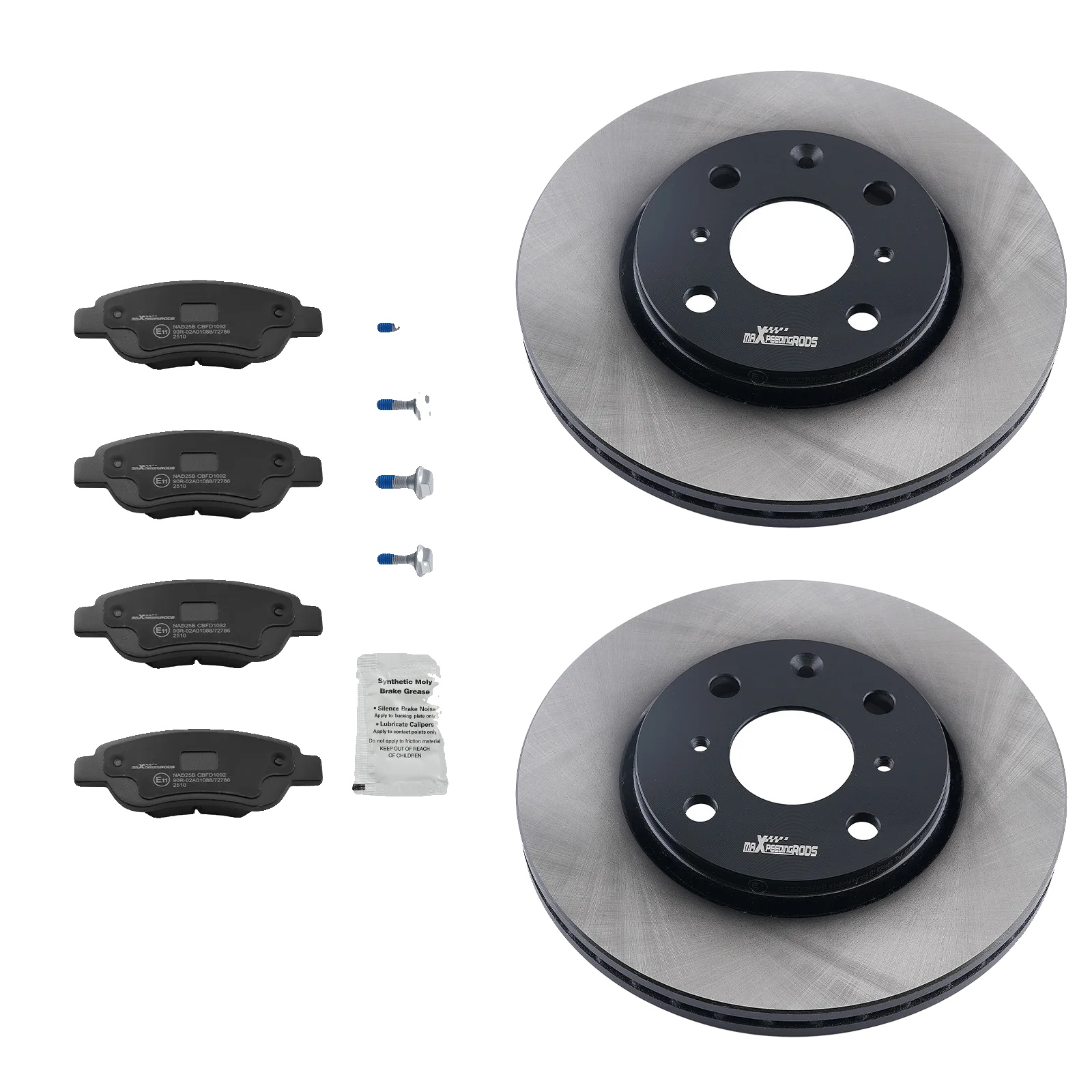 Bremsscheibenbeläge Set, 247mm Durchmesser, Kompatibel Mit Peugeot 107 Pm, Pn 2005-2014, Verbesserte Wärmeableitung, Verbesserte Bremsleistung