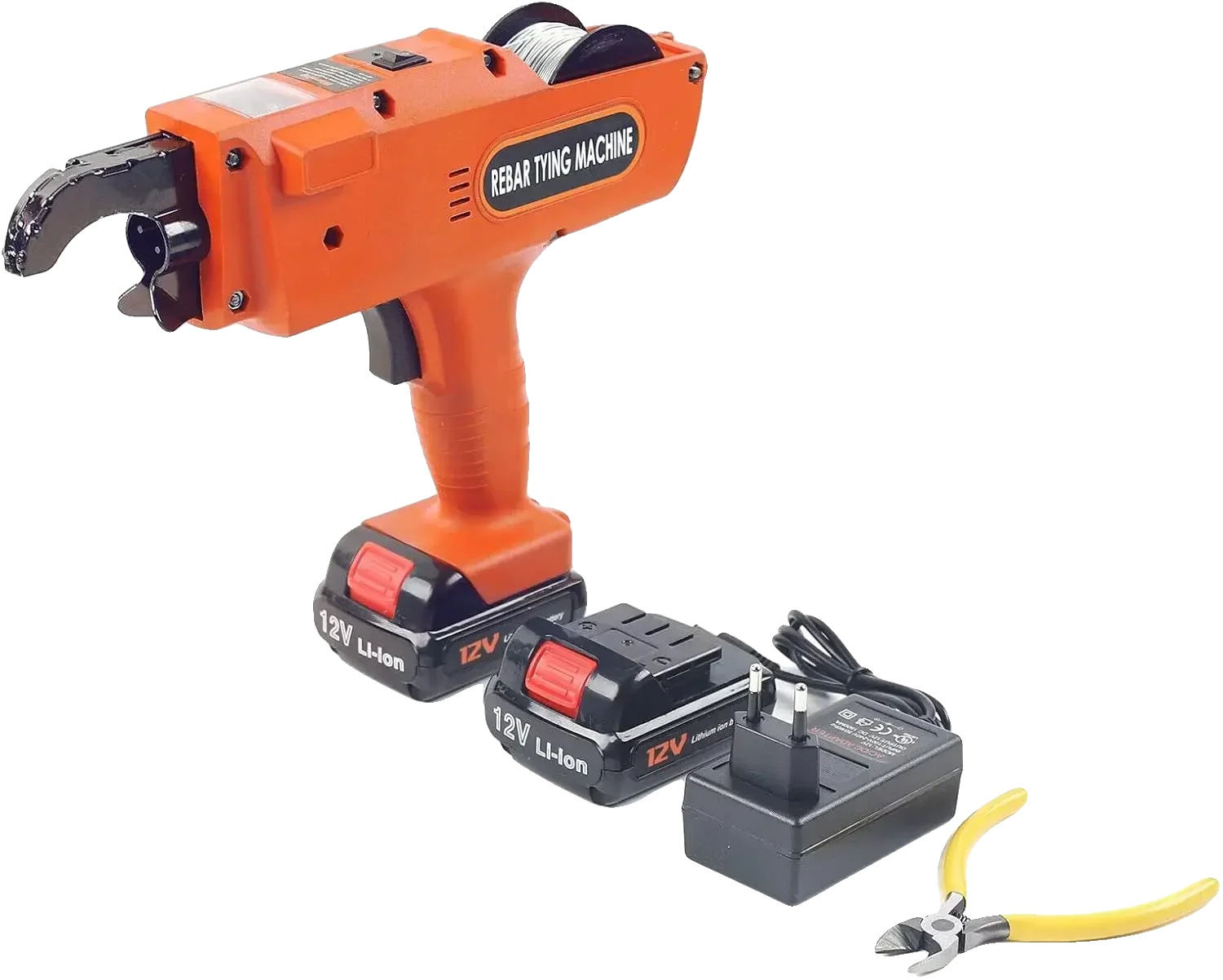 Bewehrungsbindemaschine, Kabelloses Design, Hohe Effizienz, Dunkelorange