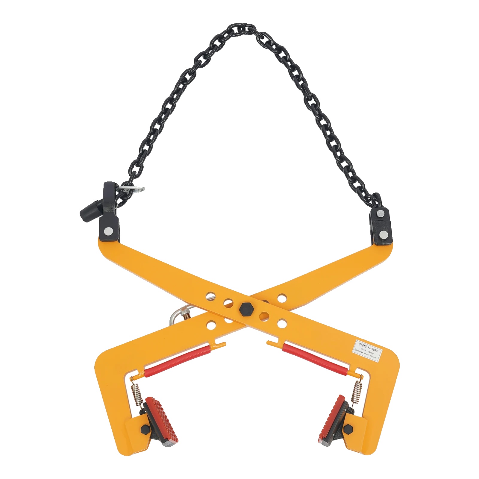 Hebeklemme, 350 Kg Tragfähigkeit, Scherengriff-design, Orange