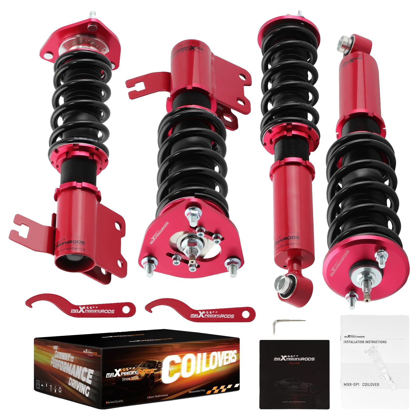 Gewindefahrwerk-kit, Höhenverstellbar Von 1" Bis 3", 24 Stufen Der Rückfederung, Passend Für Nissan S13 Modelle, Zwillingsrohr-dämpfertyp, Hintere