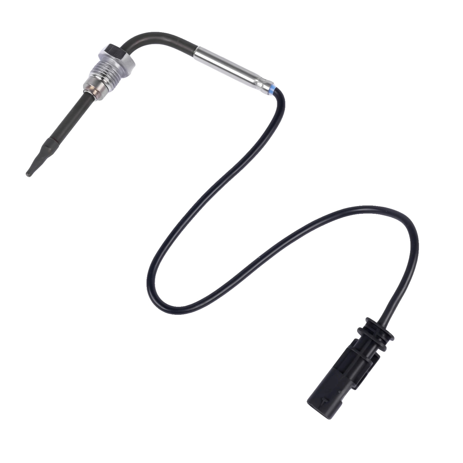 Abgastemperatursensor, Silikonbeschichtete Draisolierung, Winkelform, Kompatibel Mit Astra J/k Insignia Meriva, Betriebstemperaturbereich -40°c Bis